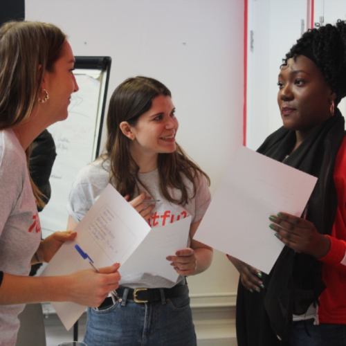 group of women talking