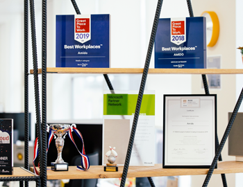 awards on shelf